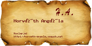Horváth Angéla névjegykártya