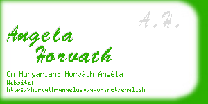 angela horvath business card